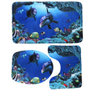 3pcs/set Bathroom Non-Slip Pedestal Rug + Lid Toilet Cover + Bath Mat