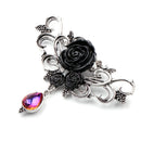 Retro Charm Black Rose Crystal Pendant Brooch Fashion Jewelery Women Clothi