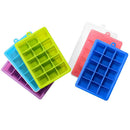 Silicone Ice Cube Tray with Lid 15 Cubes Storing Freezing block Food,Ice Mould