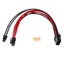 2pcs 8-Pin(6+2-Pin) PCIe PCI Express Extension Cable Cord 18AWG 30cm - Sleeved