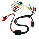Power Supply Test Lead Cable Kit 2 Alligator Clip 2 Plug Kit Hook Banana F4G6
