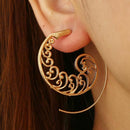 Ethnic Bohemian Drop Earrings For Women Spiral Earrings Exaggerated Whirlpo