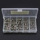 250pcs 5-Size Stainless Steel Fishing Split Rings Double Loop Connectors