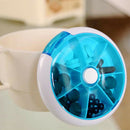 7Grids Round Medicine Vitamin Box Case Storage Dispenser Durable New