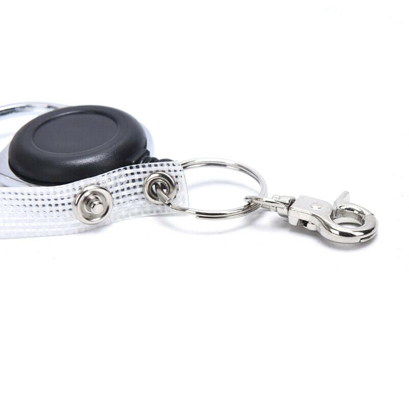 60cm Retractable Keyring Metal Wire Keychain Clip Pull Anti Lost ID Card Hol Kw