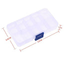10plaids Detachable Storage Boxes Plastic Transparent Makeup Jewelry Box