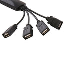 Mini USB 2.0 4 Port Cable Hub Spliter Adapter For Computer Notebook PC Laptop M&
