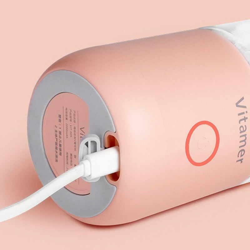 350ml Smart USB Juice Cup Portable Blender Smoothie Juice Machine (Pink)