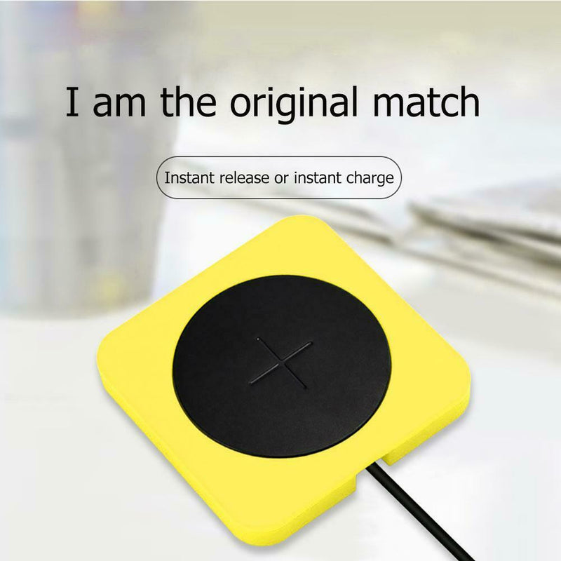 Qi Wireless Round USB Charger Adapter Phone Fast Quick Charging Pad Device