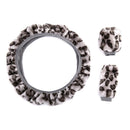 3Pcs /Set Gray Leopard Fluff Plush Steering Wheel Cover Winter Car AccessoryOZ