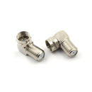 5PCS Right Angle TV Aerial F Connector Adapter RF Coaxial TV Cable Male  LJU