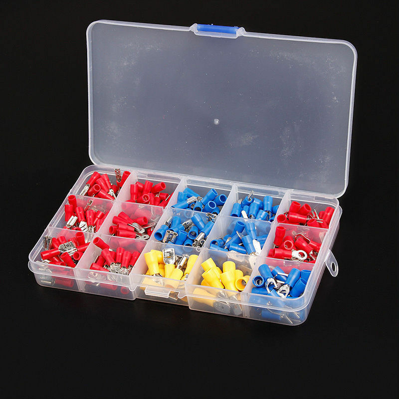 280pcs Assorted Insulated Electrical Wire Terminals Crimp Spade Connectors Set