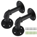 1X(Retro Black Iron Industrial Pipe Shelf Bracket Mounting Bracket Holder S