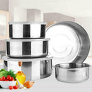 5 pcs Mixing Bowl Deepened Fruit Salad Bowl Bakery Cookware Stainless Steel