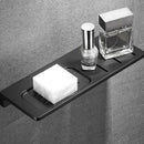 Aluminum Black Soap Box Wall-Mounted Multi-Function Rack Bathroom Accessori