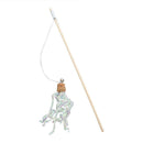 Wood Cat Wand Stick Teasing Pole Ribbon Retractable Head Change Pet Product