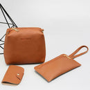 4pcs Women Handbag Lady PU Leather Shoulder Bag Tote Purse Messenger Satche