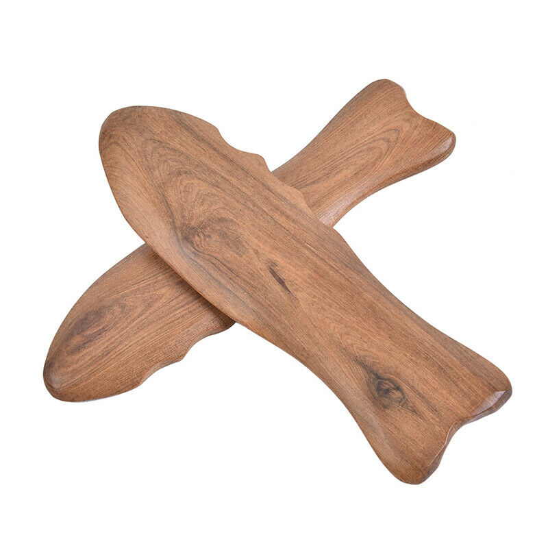 1PC Fragrant Wood Scraping Board Fish-shaped Wooden Scraper Massager Body CSEAU