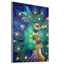 5D DIY Special-shaped Diamond Painting Peacock Cross Stitch Embroidery Kit A