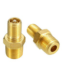 2pcs 1/8" NPT MPT Solid Brass Air Compressor Tank Fill Valve Plated Schrader