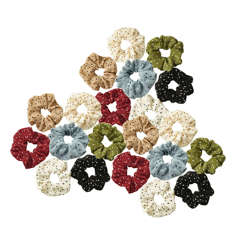 21x Fashion Womens Dot Scrunchies Stretchy Hair Rope  Hair Accessories