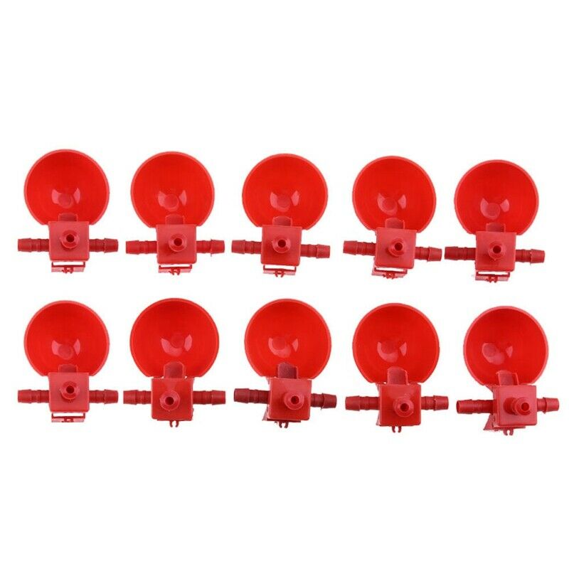 10pcs/set Automatic Bird Coop Feed Poultry Water Drinking Cups Chicken Fowl