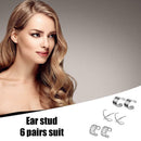 6 Pairs Simple Clip Earrings Non Pierced Ear Studs Women Men Jewelry Gift A