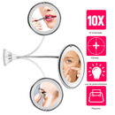 5X 10X Magnifying LED Fogless Suction Cup LED Makeup Mirror Cosmetic Tools