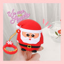 Santa Claus Soft Silicone Headset Dustproof Case Cover Storage Box for AirPods