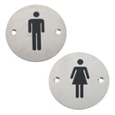 2x Toilet Door Signs Bathroom Door Plaques WC Warning Sign w/ Screw f/Bar Hotel