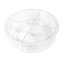 Lazy Susan Divided Turntable Storage Container, Storage Organizer Box Container