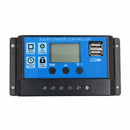 20A 12V 24V Auto work PWM Solar Charge Controller with LCD Dual USB 5V Outp