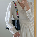 Casual Flower Pattern Strap Underarm Tote Women Leather Shoulder Clutch Bag
