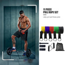 11pcs Resistance Bands Set Pull Rope Home Gym Equipment Fitness Yoga Exercise