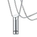 Stainless Steel Cylinder Tube Urn Ash Memorial Keepsake Chain Necklace