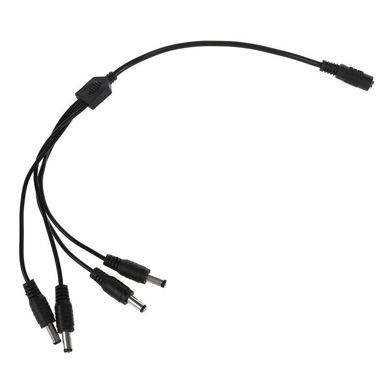 1 Socket to Plug 4 DC Splitter DC Power Cable DC Power Distribution 5.5 x 2
