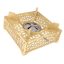 Outdoor Travel Camping Cooking Spirit Burner Alcohol Stove - Square yellow