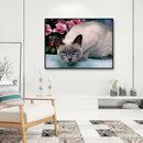 5D Diamond Painting DIY Quiet Cat Full Round Drill Kit Ornaments (HY040)