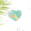 Creative Love Heart Brooches Badge Jacket Clothing Unisex Backpack Pins A