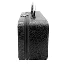 Small Square Solid Handbag Mirror Cosmetics Storage Bag Makeup Bags (Black) A