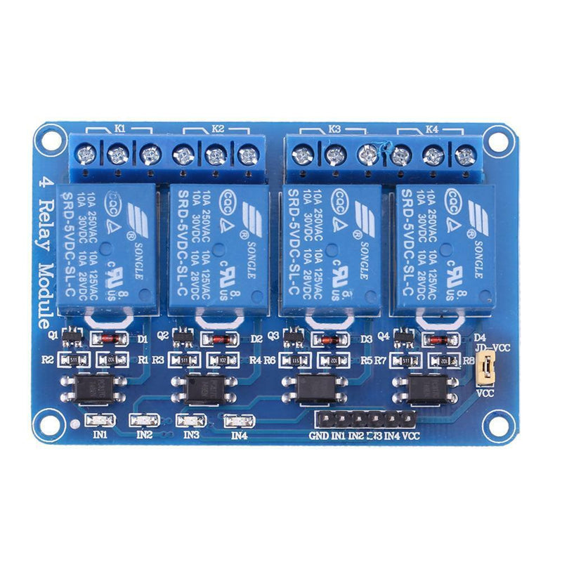 5V Four 4 Ch Relay Module with optocoupler for PIC DSP ARM Arduino 8051 AVR A