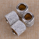 4Pcs Icy Crystal Rhinestone Car Seat Headrest Collar Decor Charms Diamond Bling