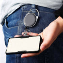 2 -Pack Card ID Holder with Retractable Badge Reel Carabiner & Belt Clip