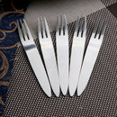 6pcs Fruit Forks Stainless Steel Western Food Flatware Salad Tableware fo ONG