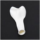 White 6' Latex Hearts Balloons x 5 - Qualatex M6G1