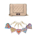 5Pcs/Set Diy Full Diamond Painting Love Heart Keychain Cross Stitch Embroid