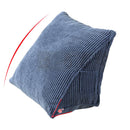 Triangular Lumbar Cushion Back Support Travel Pillow Car Seat Chair S-Navy