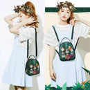 Ms. bag quilting forest girl printing green PU leather fashion trend should