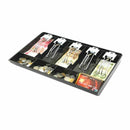 9 Grids Coin Money Plastic Storage Box Bill Cash Tray Organizer With Metal Clips
