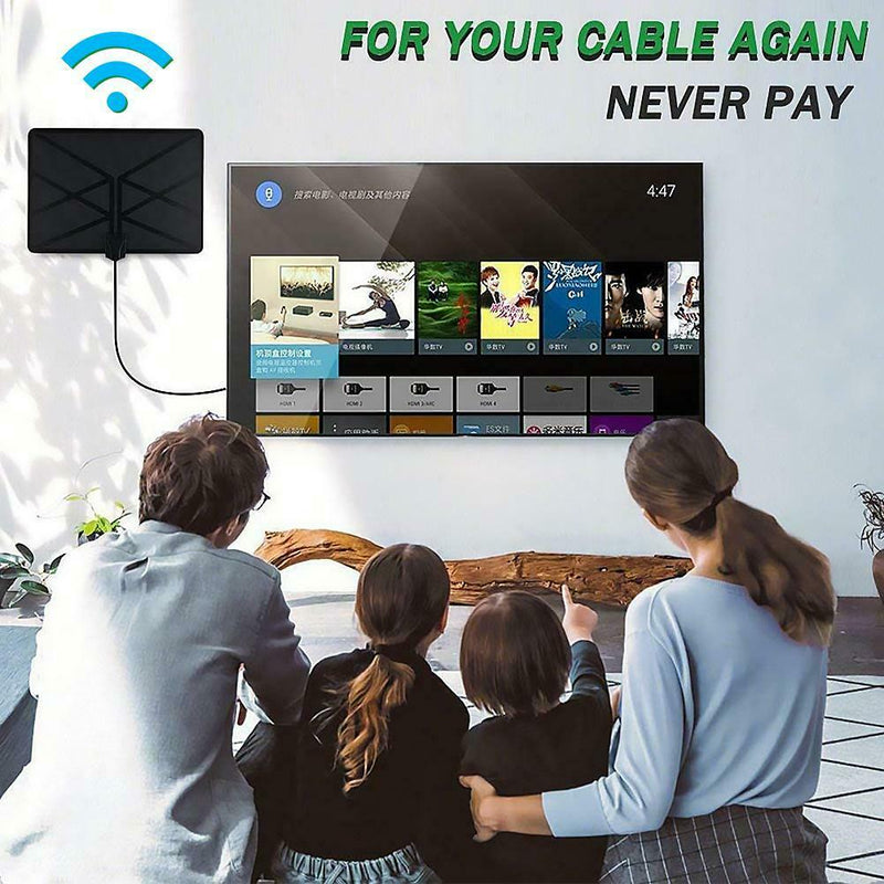 960 Miles TV Aerial Indoor Amplified Digital HDTV Antenna 4K HD Freeview TV H